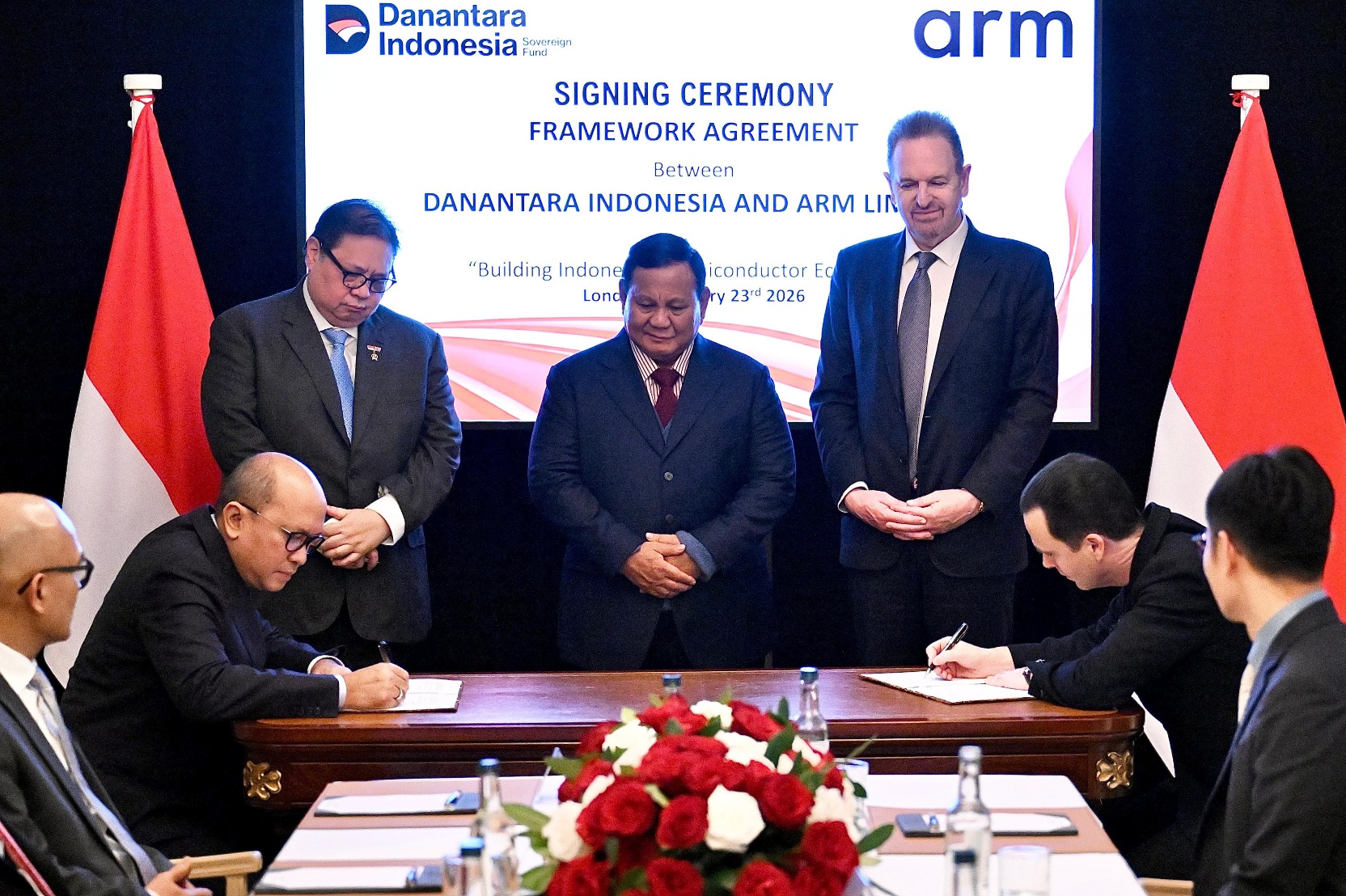 Presiden Prabowo Saksikan Kemitraan Danantara–Arm, Indonesia Percepat Lompatan Industri Semikonduktor (SinPo.id/Biro Setpres)