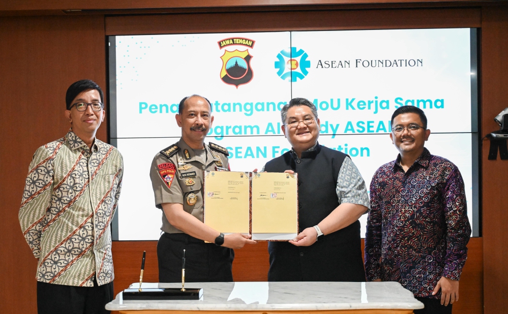 MoU antara ASEAN Foundation dan Polda Jateng yang digelar di Kantor Sekretariat Wapres (SinPo.id/Setwapres)