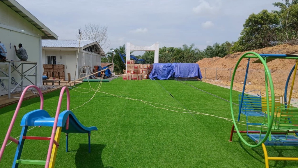 Taman bermain anak di Huntara (SinPo.id/Tim media)