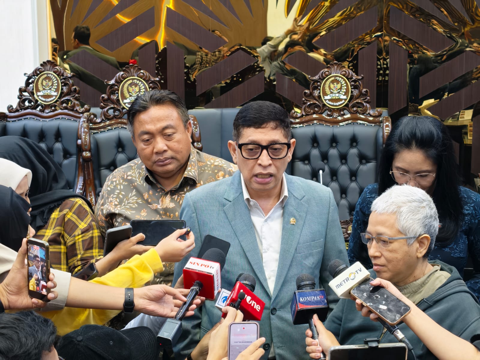 Ketua Baleg DPR RI Bob Hasan (SinPo.id/ Galuh Ratnatika)