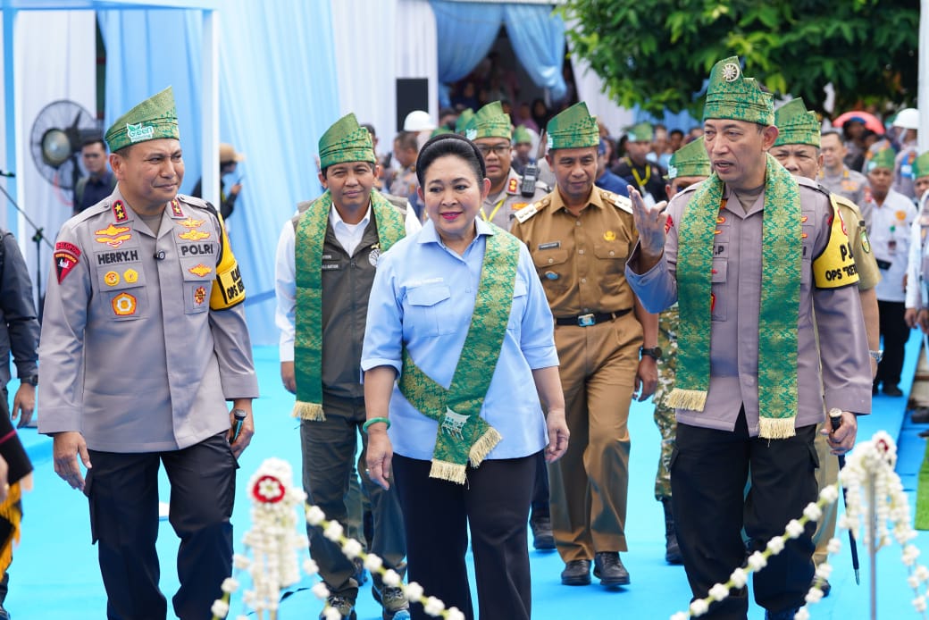 Peresmian Jembatan Merah Putih di Riau (SinPo.id/ Dok. Polri)