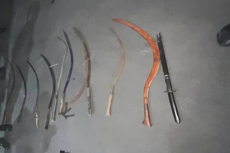 12 senjata tajam disita dari para pelaku tawuran (SinPo.id/Dok.PMJ)