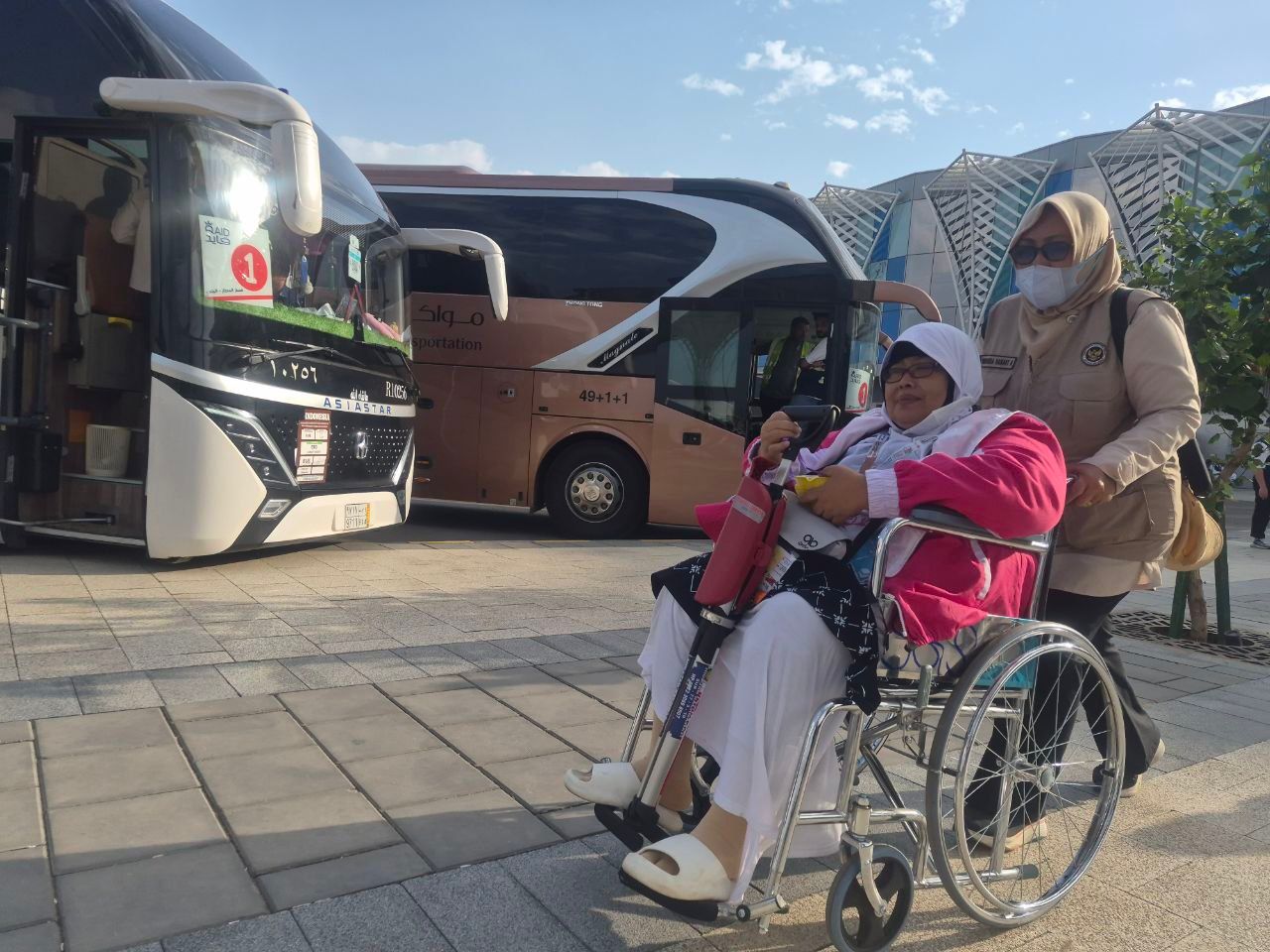 Jemaah haji Indonesia tiba di Arab Saudi (SinPo.id/Kemenhaj)