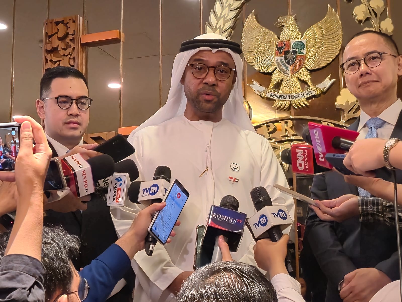 Duta Besar Uni Emirat Arab (UEA) Abdullah Salem Al Dhaheri (SinPo.id/ Galuh Ratnatika)