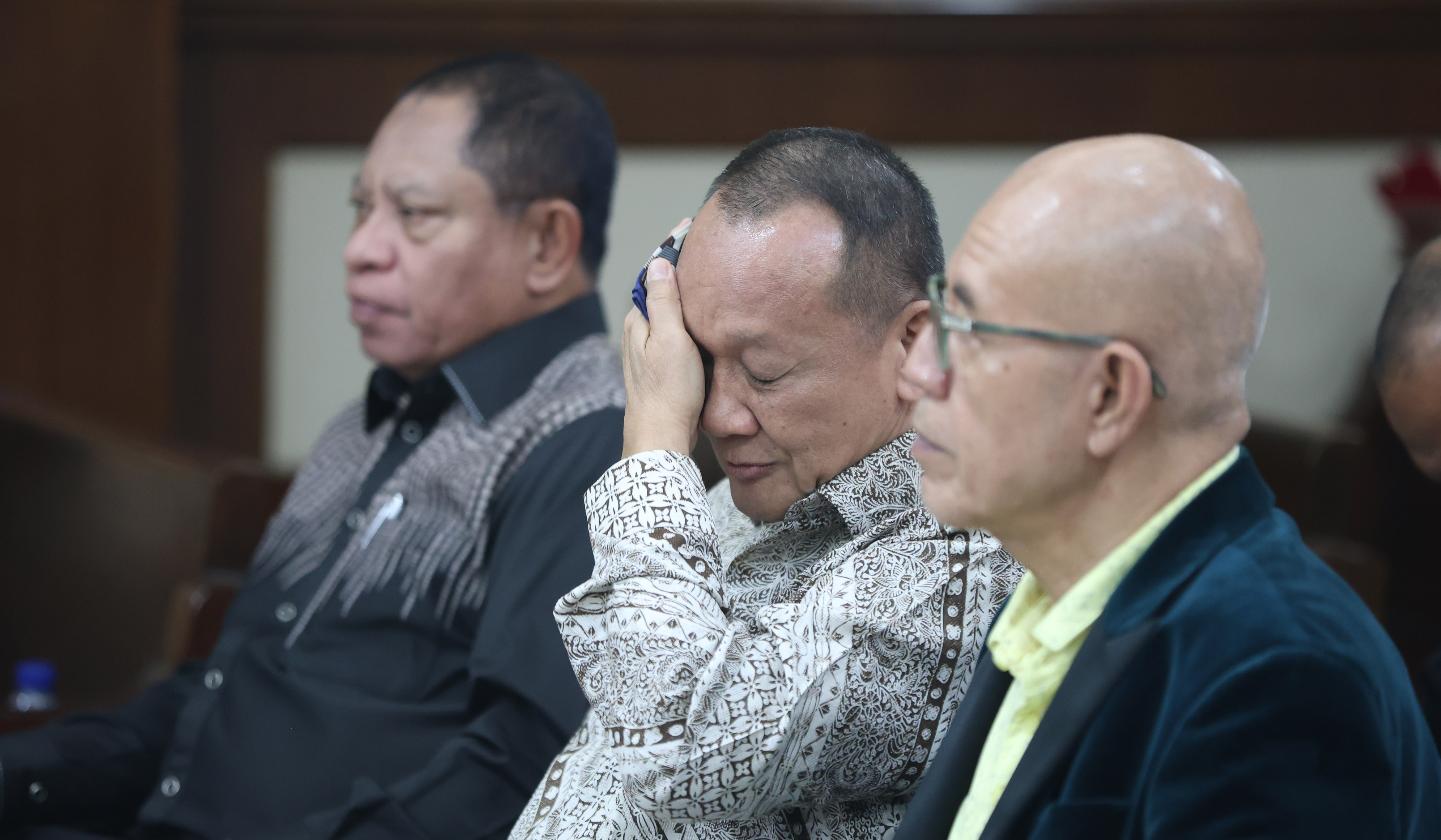 Nurhadi saat menjalani sidang vonis di PN Tipikor. (Agus Priatna/SinPo.id)