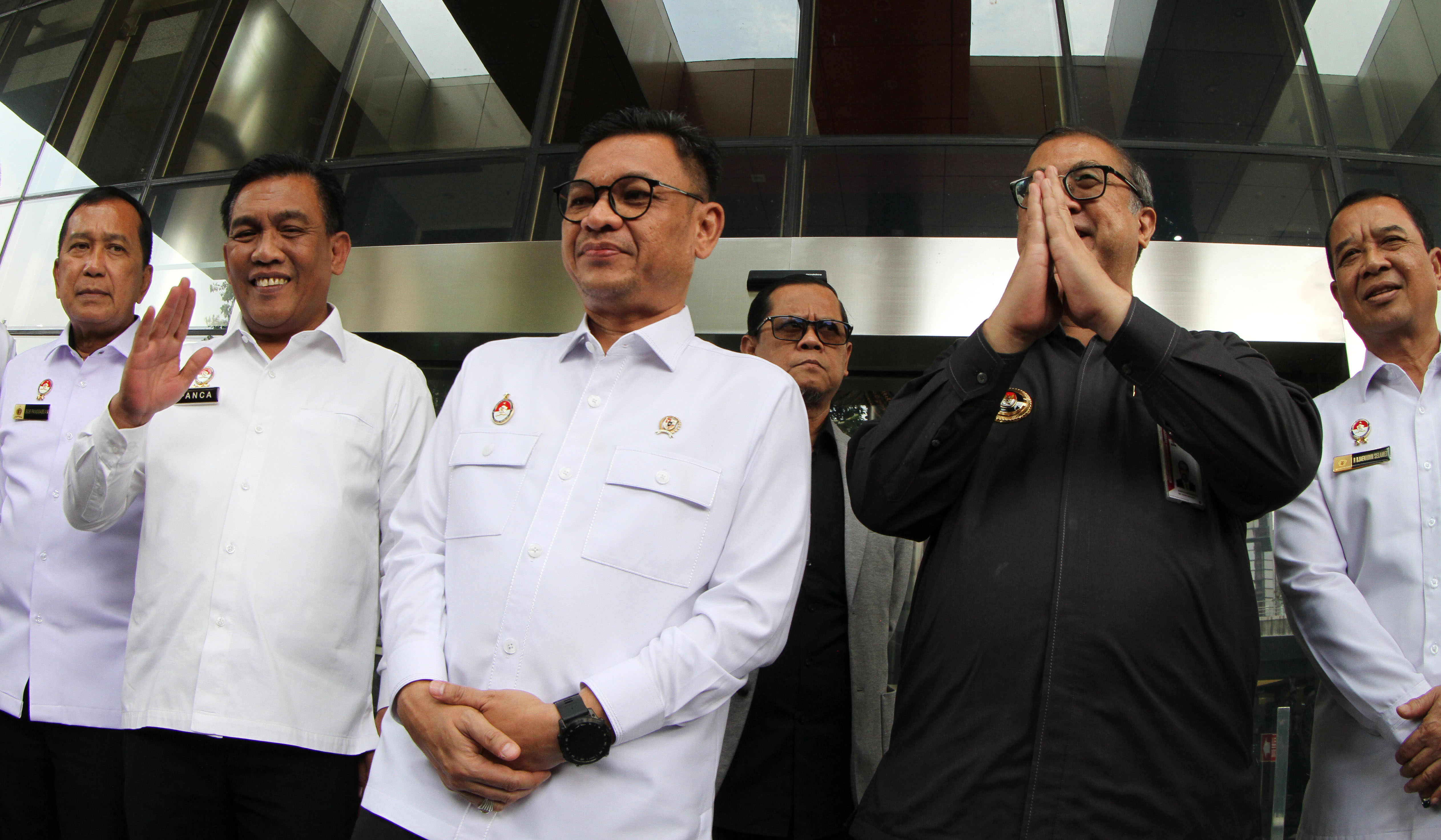 Gubernur Lemhannas saat menyambangi KPK. (Agus Priatna/SinPo.id)