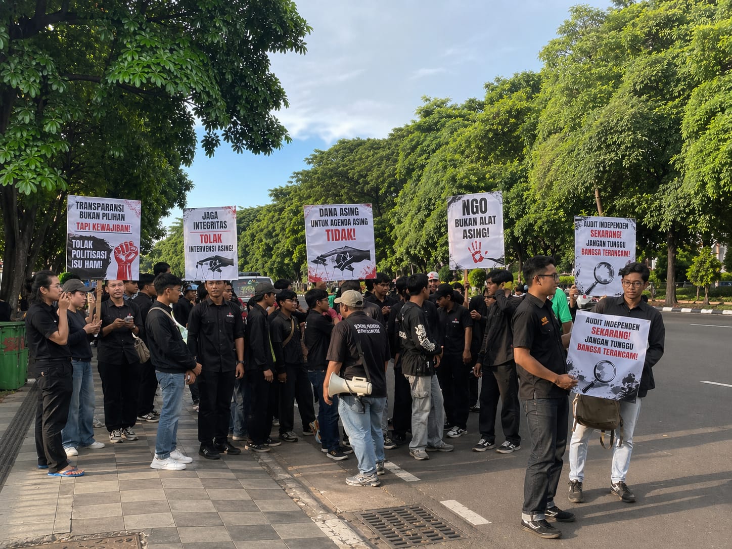 Ilustrasi Ikatan Senat Mahasiswa Ekonomi Indonesia Wilayah Jawa Timur menggelar aksi. (SinPo.id/dok. Pribadi)