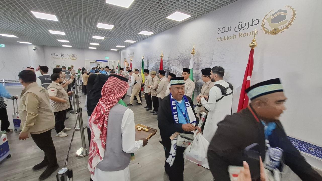 Ilustrasi kedatangan jemaah haji di Arab Saudi. (SinPo.id/dok. Kemenhaj)