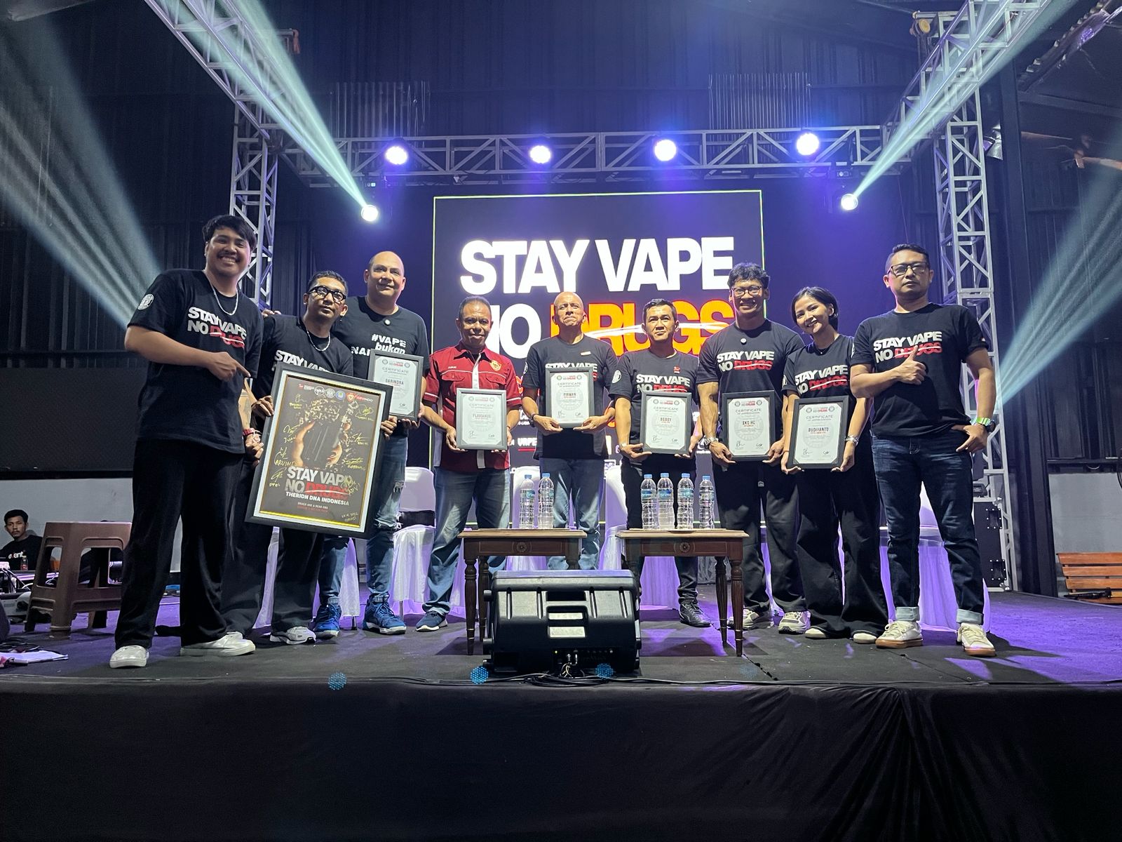 Komunitas pengguna vape melalui kegiatan “Halalbihalal Vapers with Therion DNA Indonesia” menginisiasi pelaksanaan test urine narkoba. (SinPo.id/Istimewa)