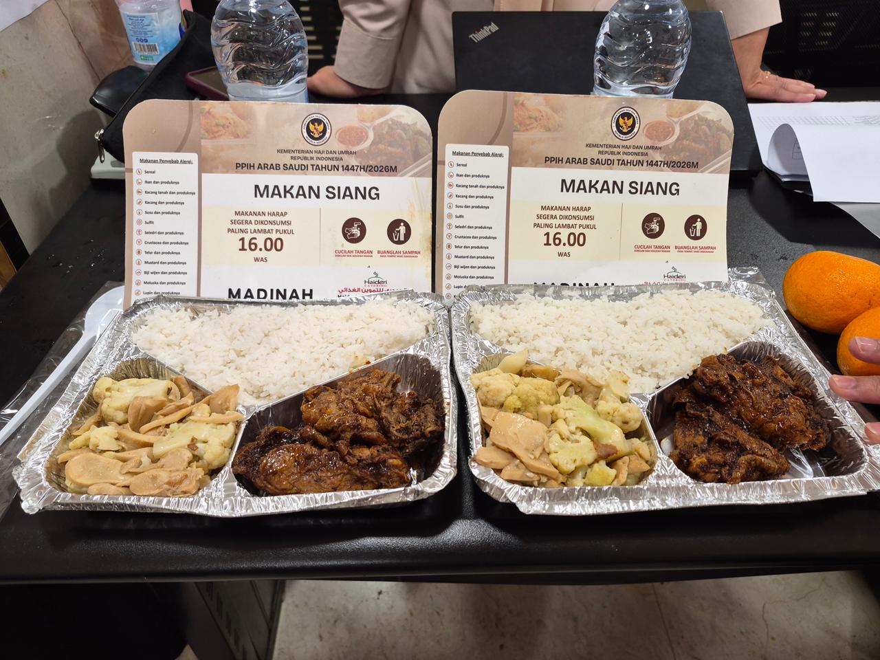 Menu makanan jemaah haji 2026 (SinPo.id/Kemenhaj)