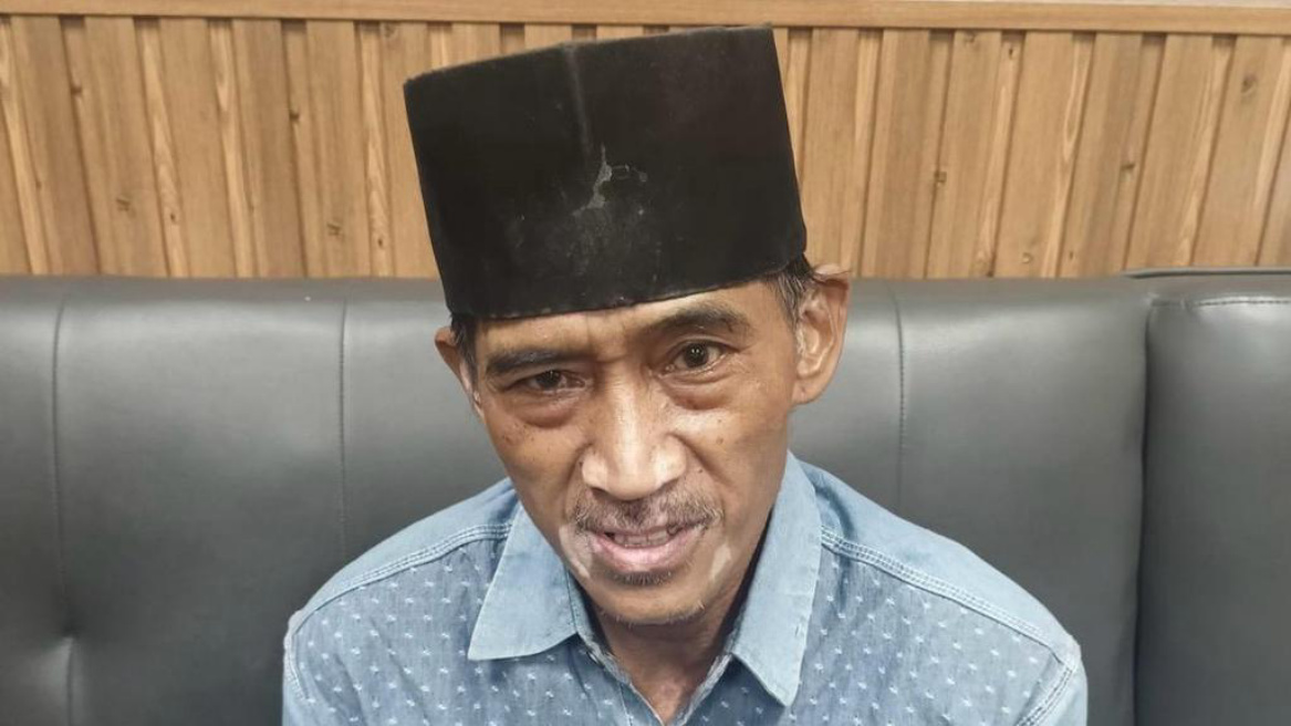 Tampang TS alias Ki Bedil saat ditangkap (SinPo.id/Dok.Polri)