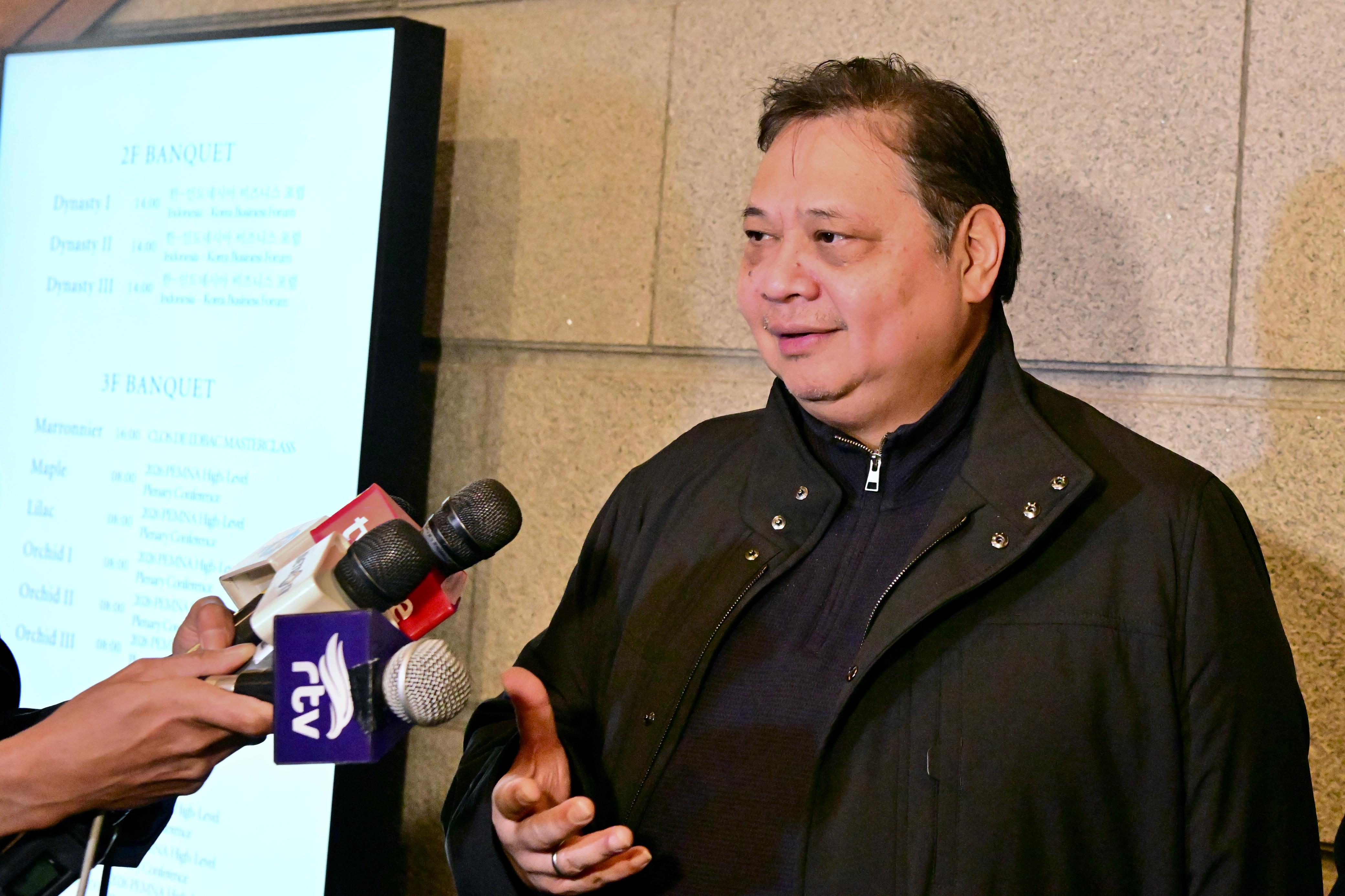 Menko Perekonomian Airlangga Hartarto (SinPo.id/Biro Setpres)