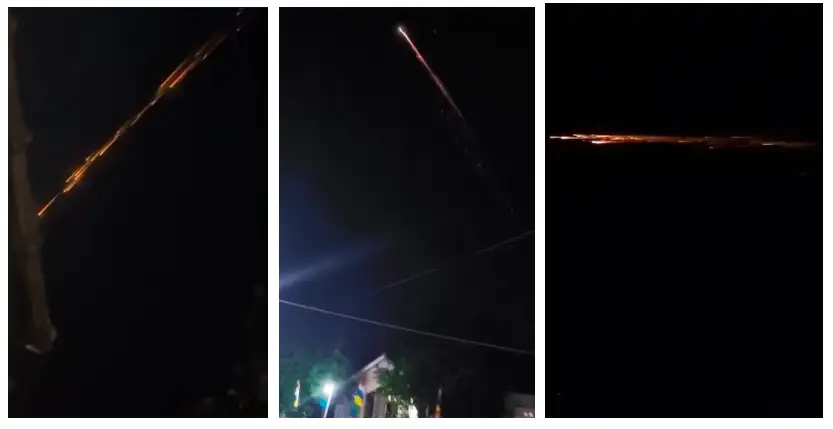 Sampah antariksa melintas di langit (SinPo.id/ tangkapan layar/ IG : @wargatangsel)