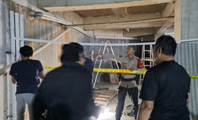 Lokasi tewasnya 4 pekerja di Jakarta Selatan (SinPo.id/Dok.PMJ)