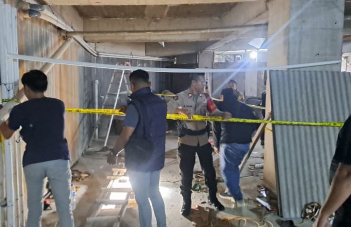 Polda Metro Jaya saat melakukan olah TKP di lokasi kejadian (SinPo.id/Dok.PMJ)