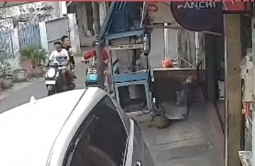 Penyiraman air keras di Cengkareng (SinPo.id/ Tangkapan layar)