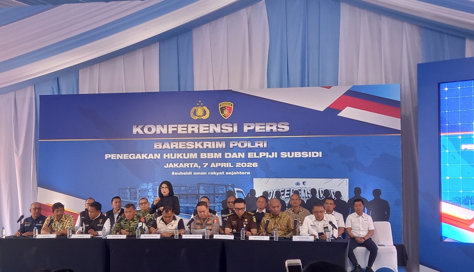 Konferensi pers penyelewengan BBM-LPG subsidi (SinPo.id/Firdausi)