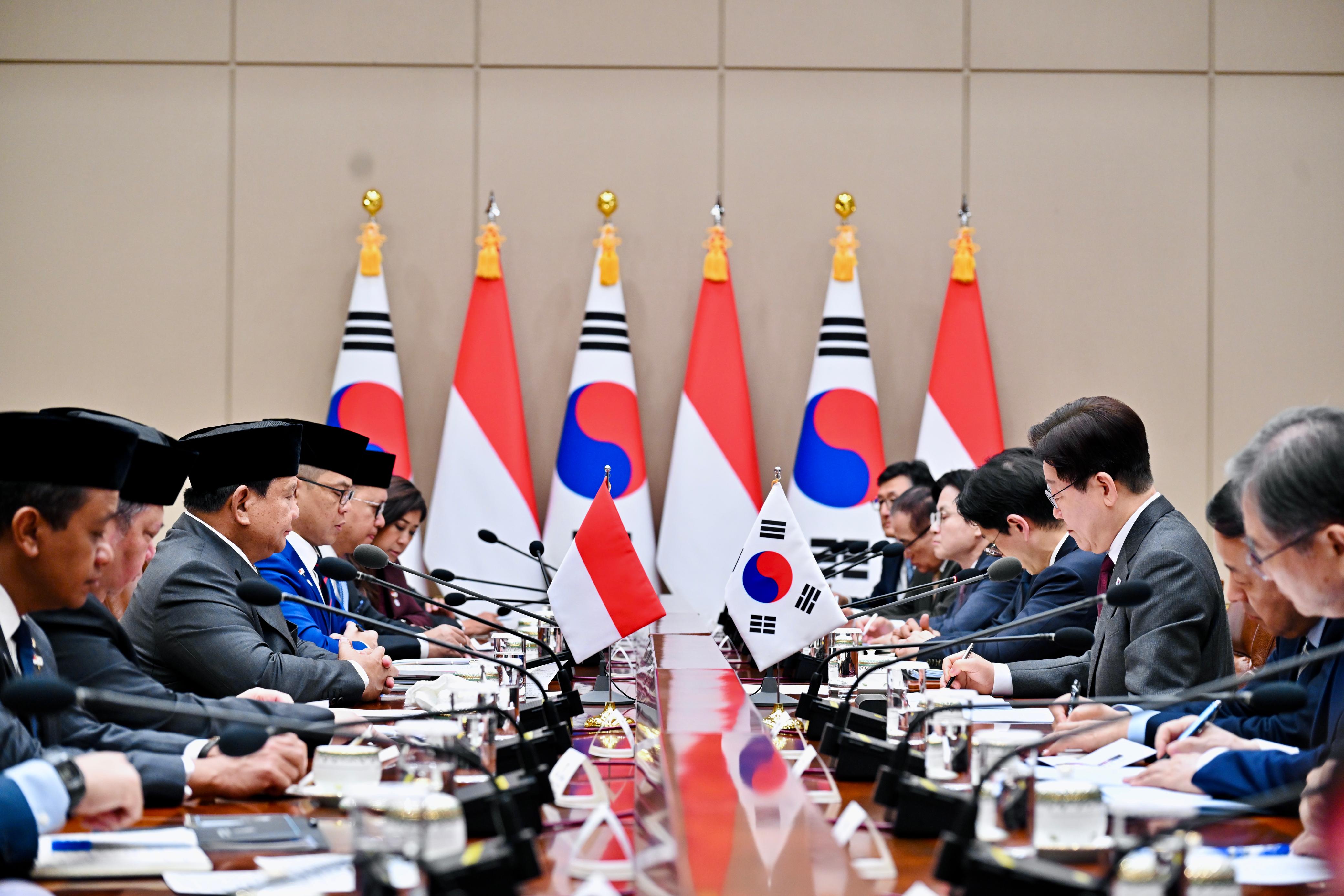 Pertemuan bilateral RI-Republik Korea di Istana Kepresidenan Republik Korea, Cheong Wa Dae (SinPo.id/Biro Setpres)
