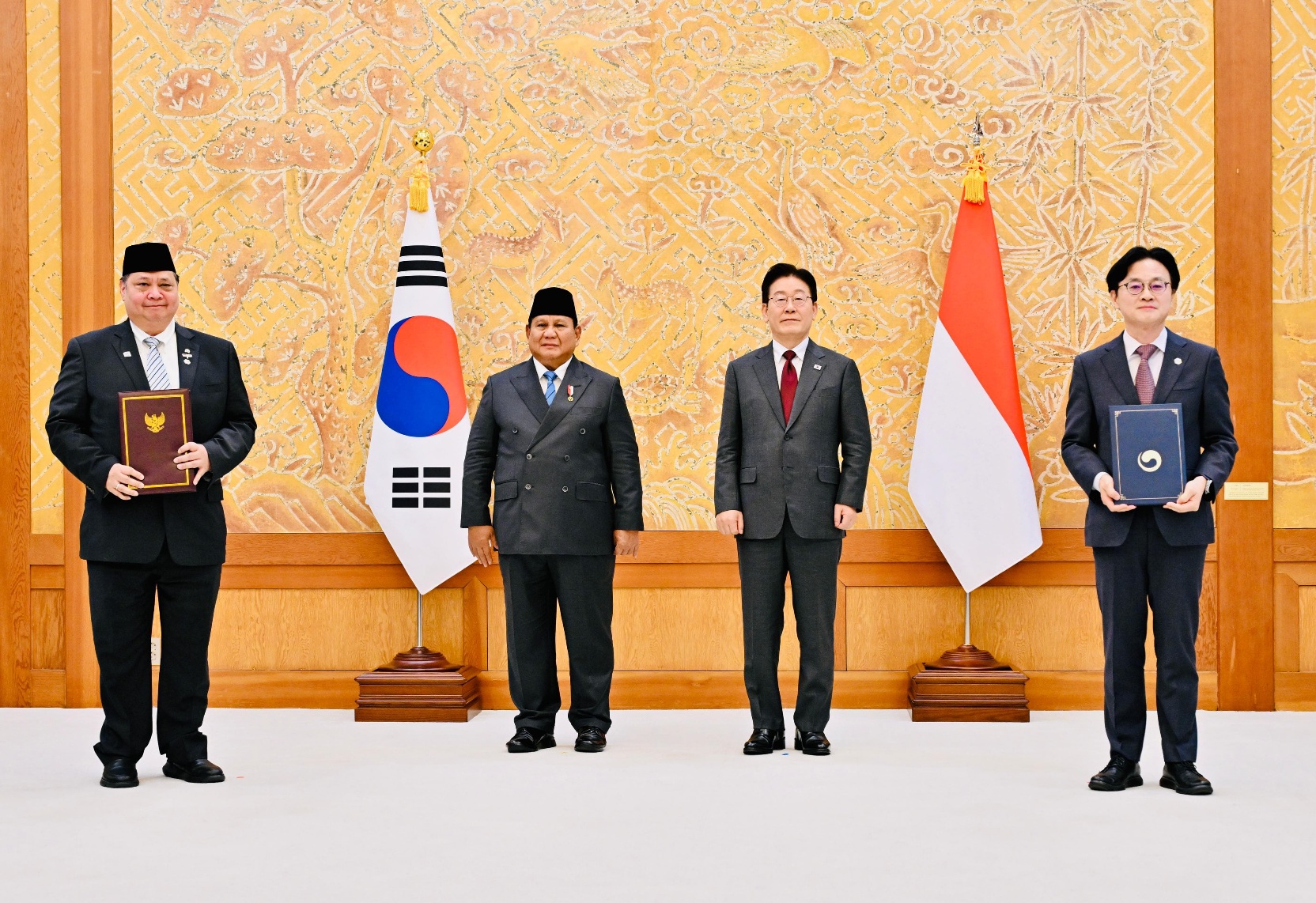 Presiden Prabowo Saksikan Pertukaran 10 MoU RI–Republik Korea (SinPo.id/Biro Setpres)