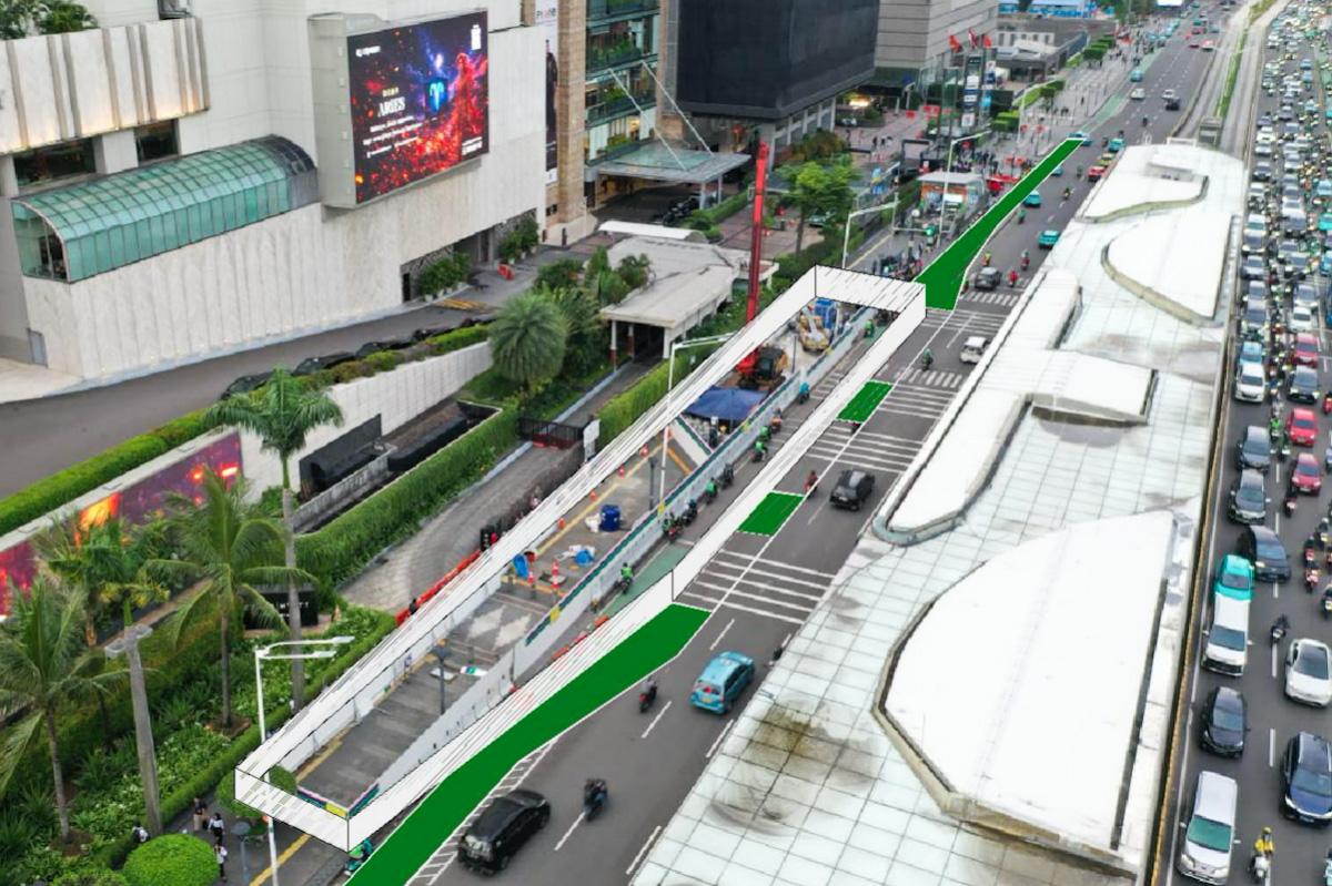 Rekayasa Lalu Lintas di MH Thamrin imbas proyek MRT (SinPo.id/Beritajakarta)