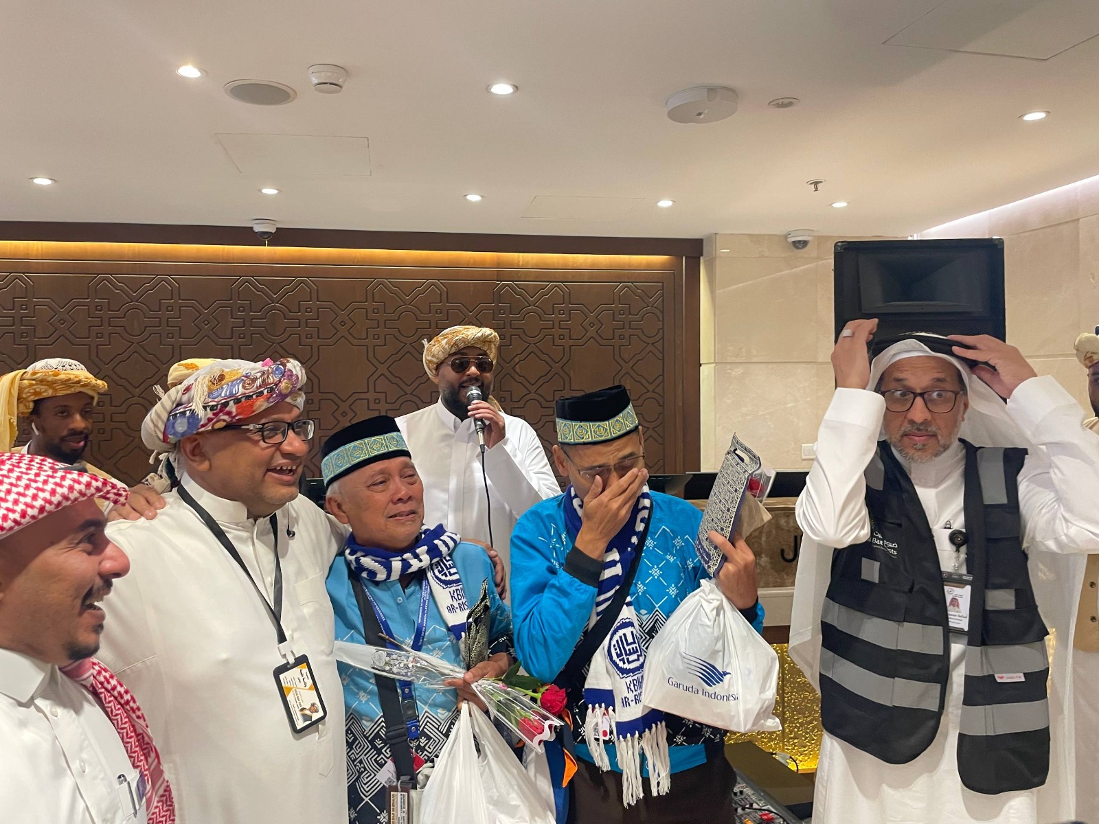 Kloter pertama jemaah haji Indonesia tiba di Madinah (SinPo.id/ Dok. Kemenhaj)