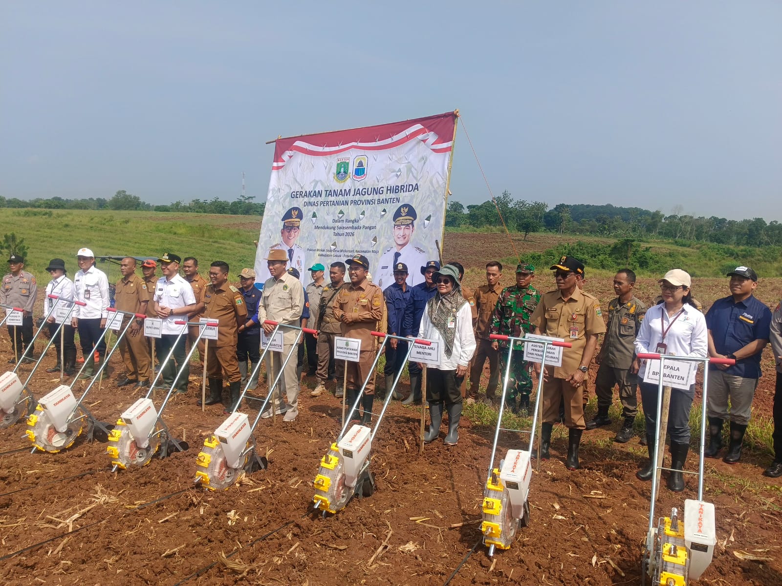 Pencanangan penanaman jagung di kawasan Maja, Lebak (SinPo.id/ Dok. Pemprov Banten)