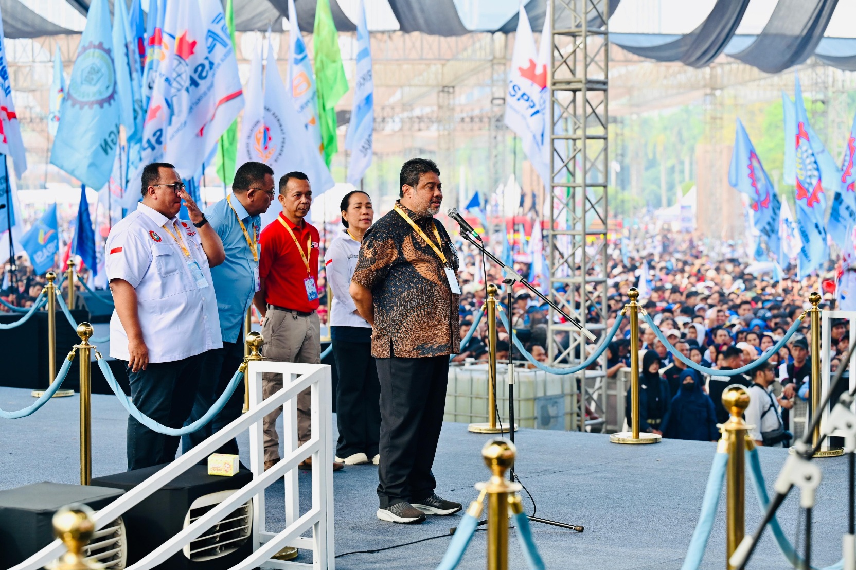 Presiden Partai Buruh Said Iqbal (SinPo.id/Biro Setpres)