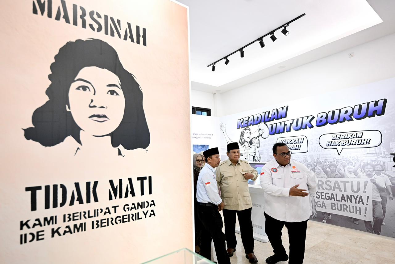 Presiden Prabowo resmikan museum Marsinah di Nganjuk (SinPo.id/Biro Setpres)