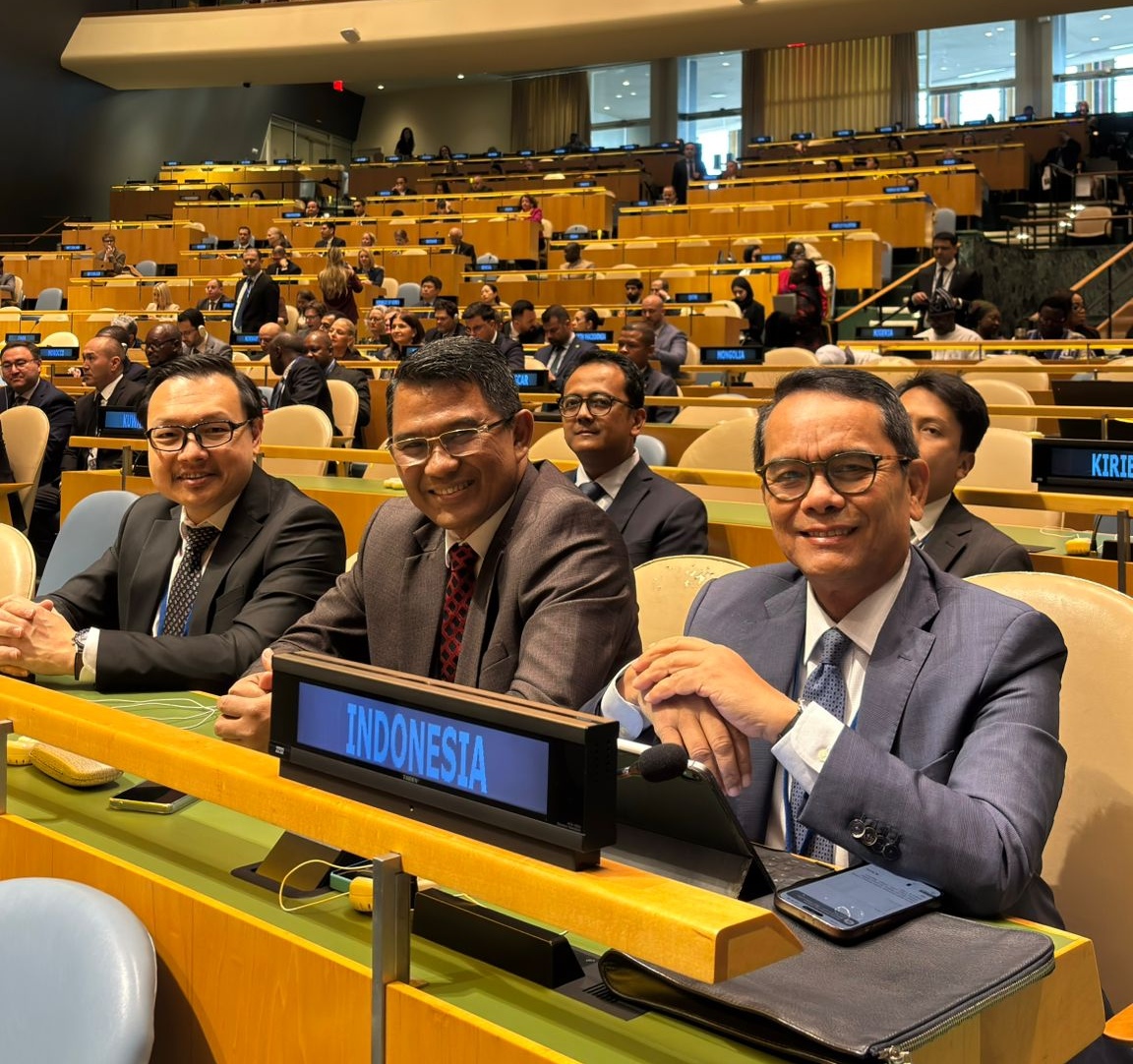 Delegasi Indonesia di Markas PBB (SinPo.id/ Dok. KP2MI)