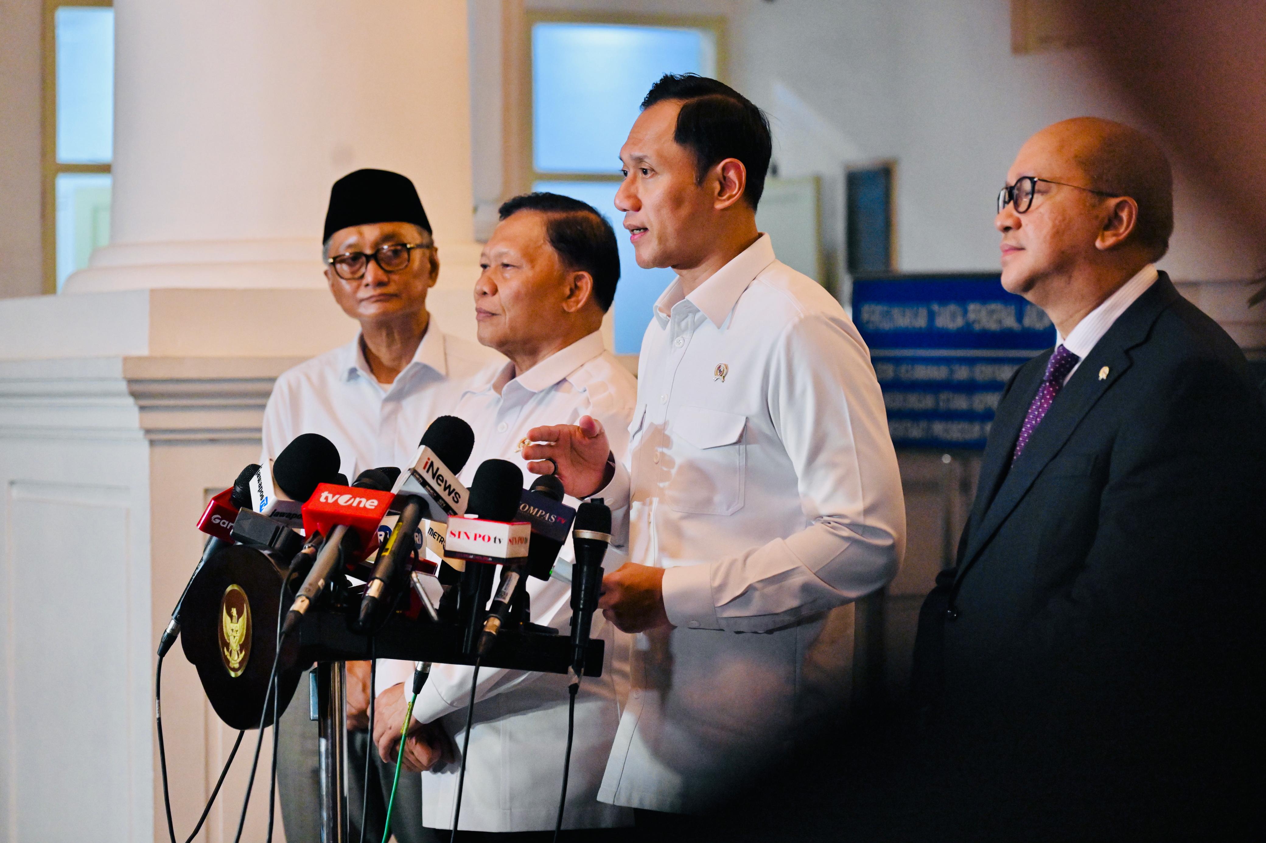 Menko Bidang Infrastruktur dan Pembangunan Kewilayahan, Agus Harimurti Yudhoyono (SinPo id/Biro Setpres)