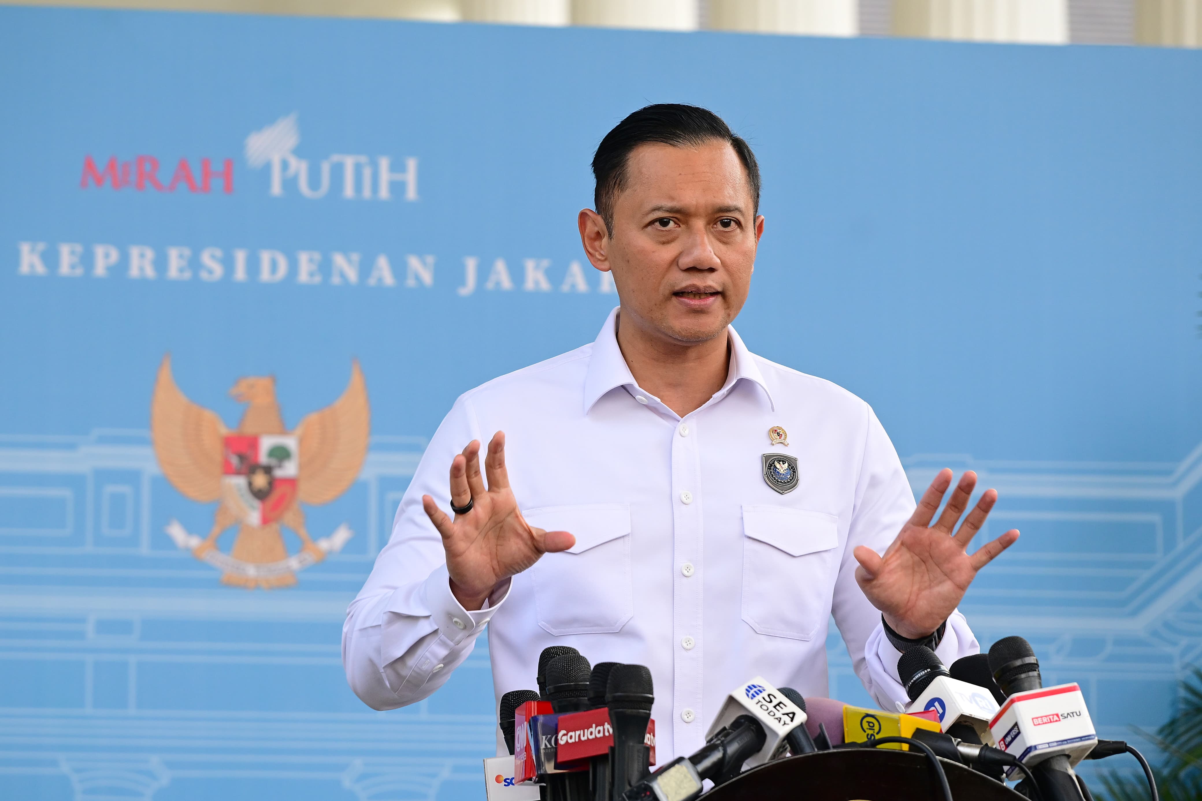 Menko Infrastruktur dan Pembangunan Kewilayahan Agus Harimurti Yudhoyono. (SinPo.id/Ashar)