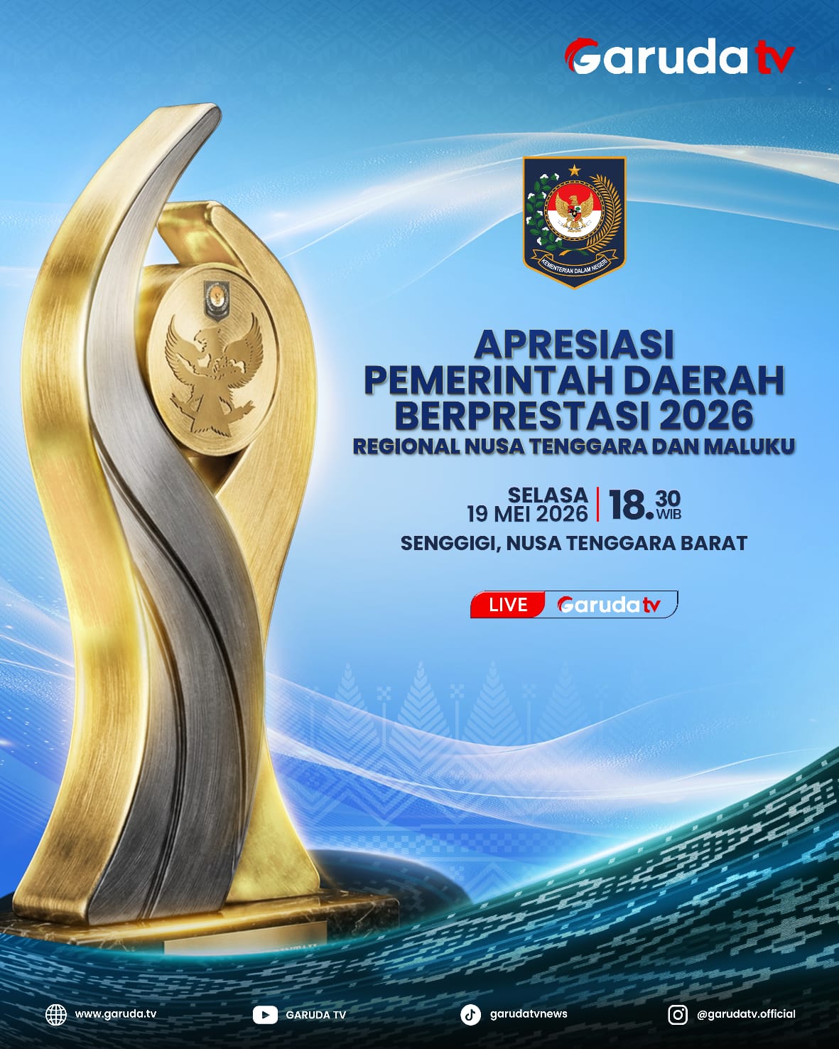 Kemendagri bersama Garuda TV Gelar “Apresiasi Pemerintah Daerah Berprestasi 2026” (SinPo.id/Istimewa)
