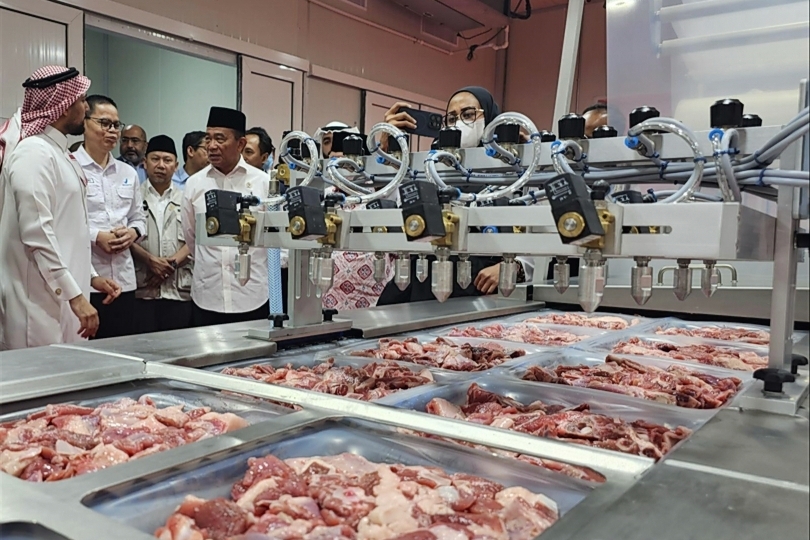 Pengolahan daging dam jemaah haji. (SinPo.id/dok. Kemenag)
