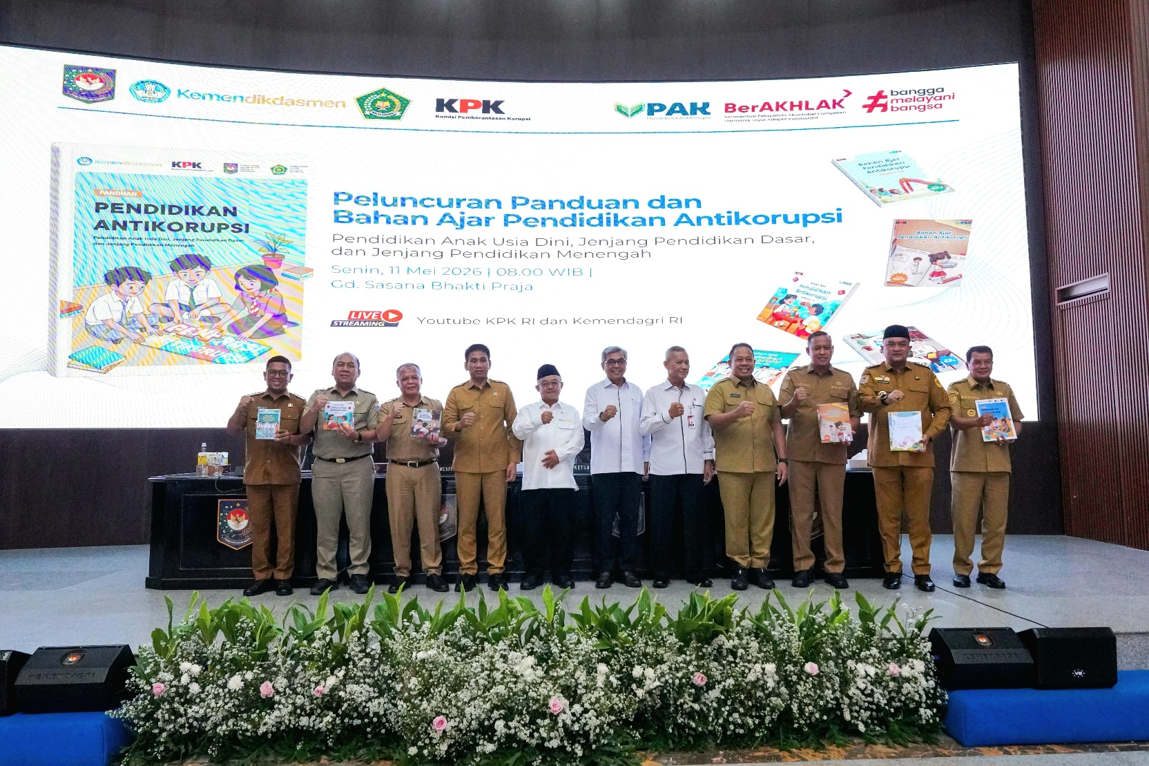 KPK Luncurkan Buku Pendidikan Antikorupsi untuk Semua Jenjang Sekolah (SinPo.id/David)