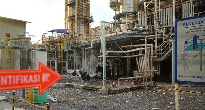 Lokasi ledakan pabrik kimia PT Merak Chemical Indonesia, Banten. (SinPo.id/dok. Polda Banten)