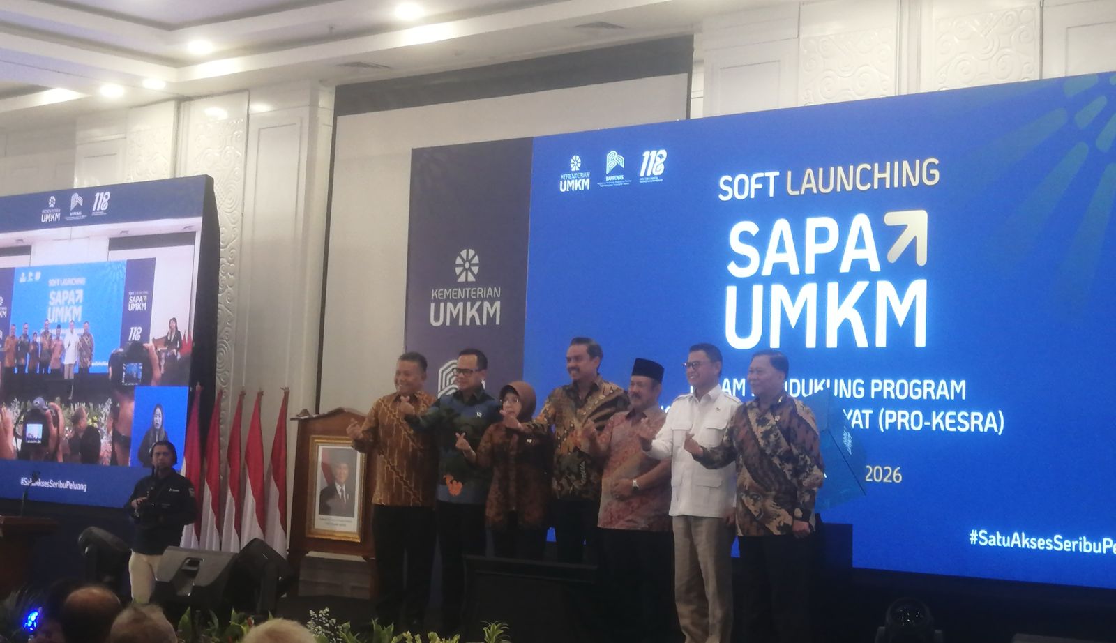 Menteri UMKM Maman Abdurrahman launching SAPA UMKM. (SinPo.id/Tio)