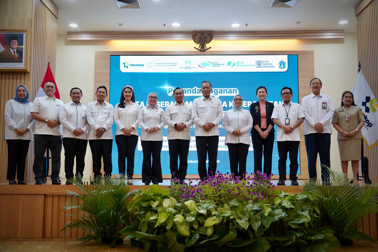 Penandatanganan MoU antara Kementerian Koperasi dengan sejumlah K/L serta Pemerintah Provinsi DKI Jakarta (SinPo.id/Istimewa)