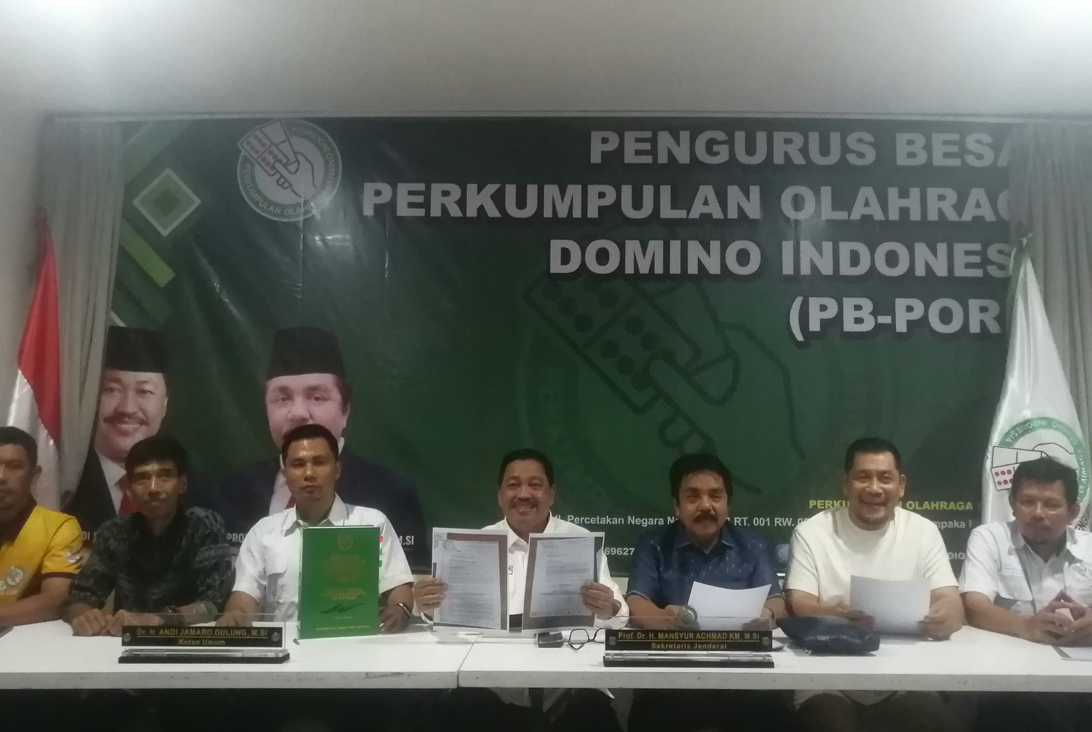 PB PORDI menggelar konpers sikapi keputusan KONI Pusat mengesahkan PB ORADO sebagai anggota. (SinPo.id/Tio)