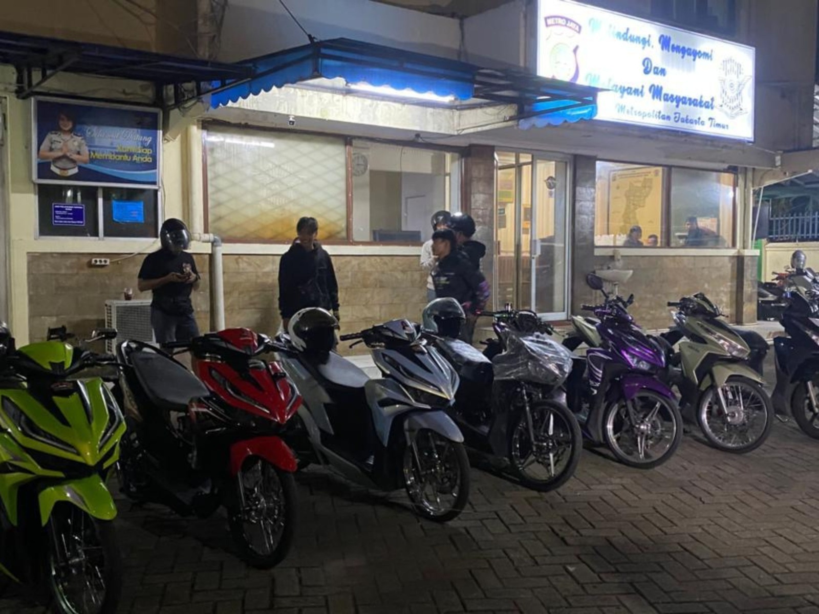 Tujuh sepeda motor yang disita (SinPo.id/Dok.PMJ)
