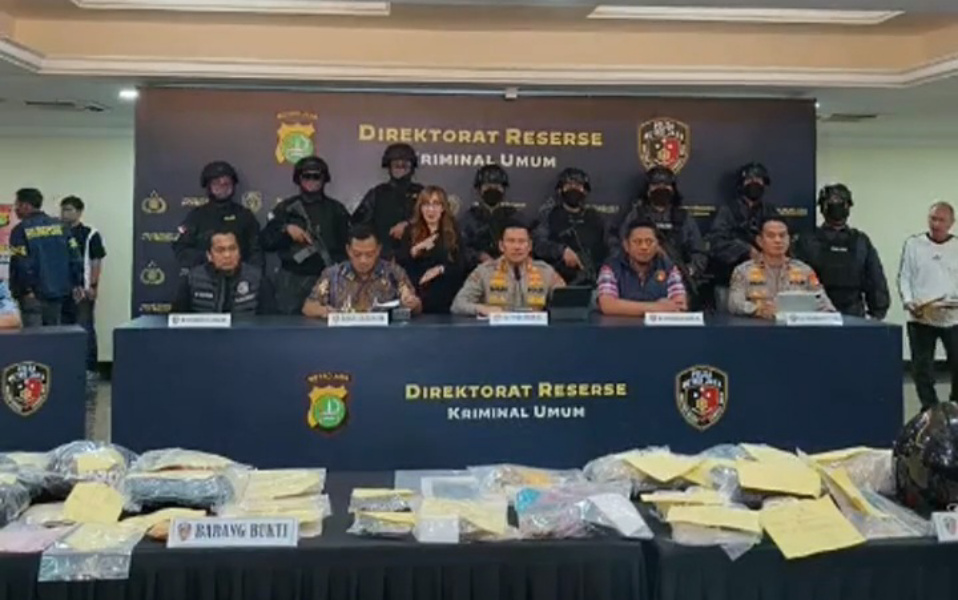 Konferensi pers kasus kejahatan jalanan (SinPo.id/Firdausi)