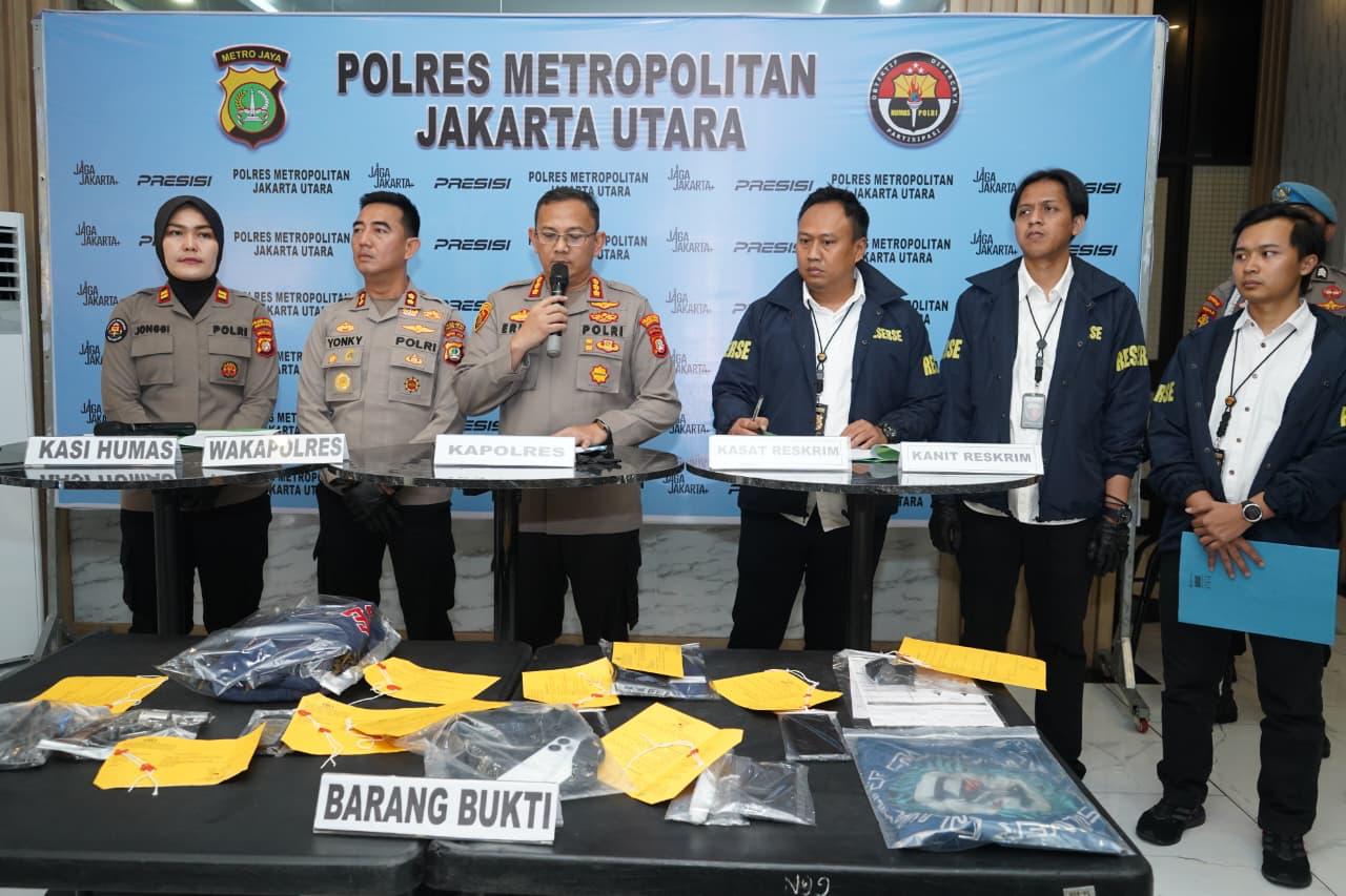 Konfrensi pers polisi gadungan (SinPo.id/Dok.Polres Jakut)