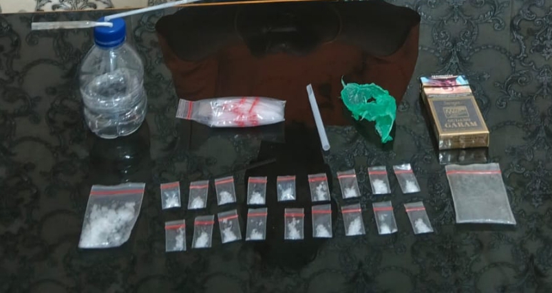 Barang bukti 19 paket sabu yang disita polisi (SinPo.id/ Humas Polri)
