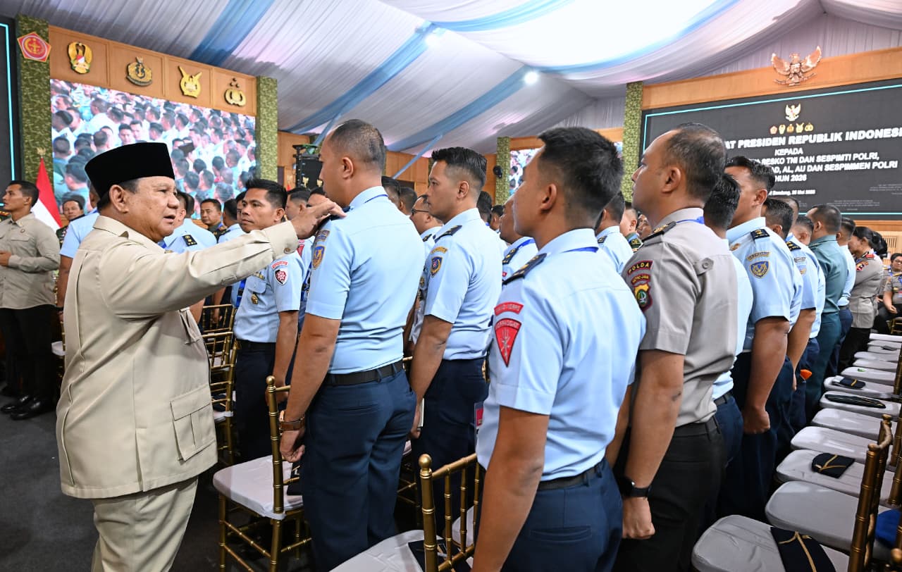 Presiden Prabowo Sampaikan Taklimat kepada Seribu Perwira Siswa TNI dan Polri (SinPo.id/Biro Setpres)
