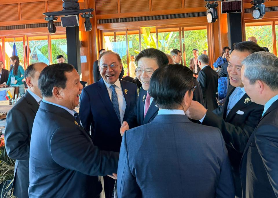 Presiden Prabowo bersama sejumlah kepala negara ASEAN (SinPo.id/Biro Setpres)
