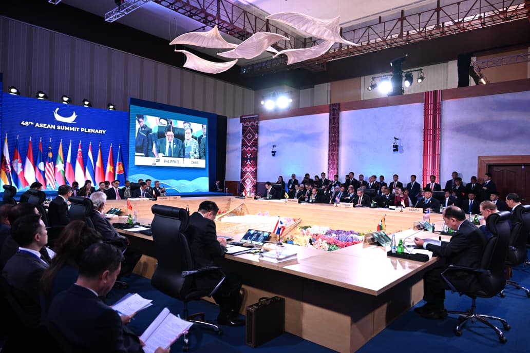 Sesi pleno KTT ke-48 ASEAN yang digelar di Mactan Expo, Cebu, Filipina (SinPo.id/Biro Setpres)