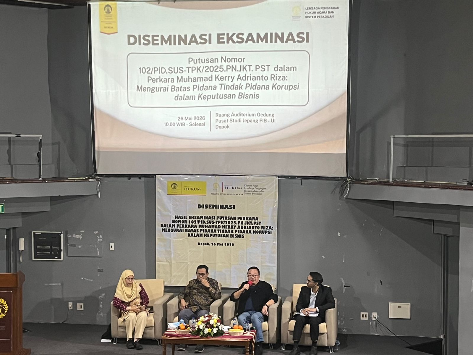 Kegiatan Diseminasi Eksaminasi putusan terdakwa Kerry Adrianto (Sinpo.id)