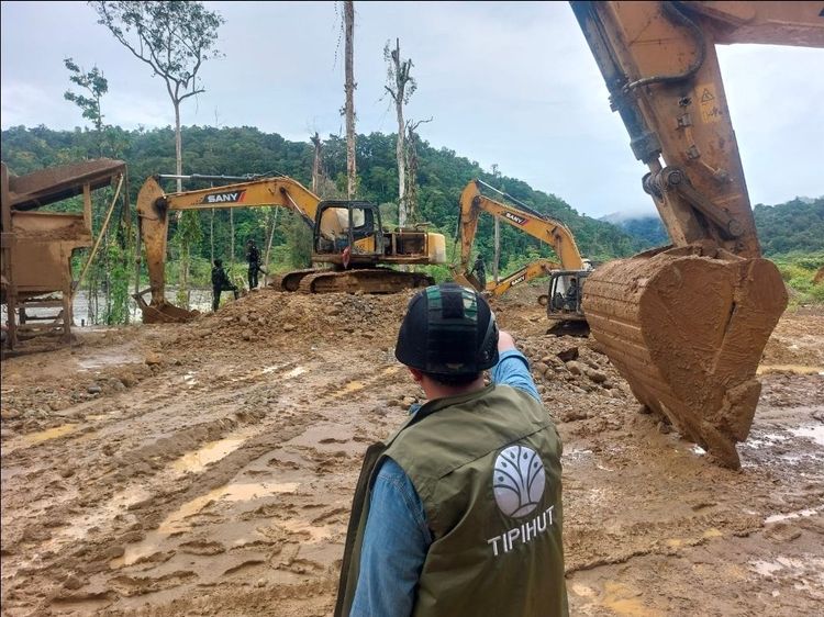 Tambang Emas Tanpa Izin di Nabire Digerebek (SinPo.id/Kemenhut)