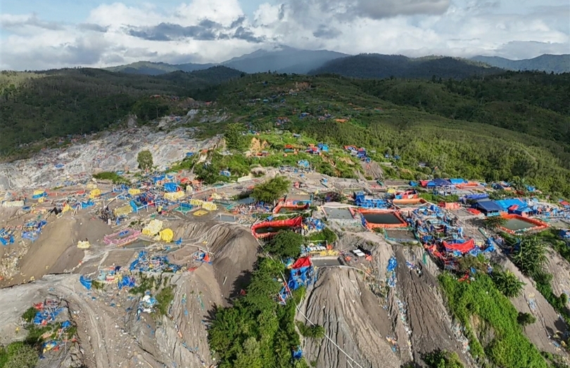 Tambang ilegal di Gunung Botak, Maluku (SinPo.id/ Dok. ESDM)