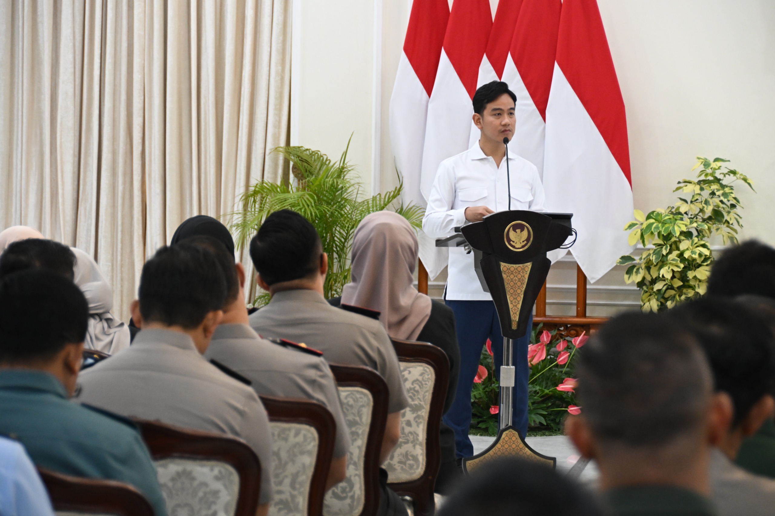 Wapres Gibran mengisi pembekalan calon pemimpin Lemhannas RI. (SinPo.id/Setwapres)
