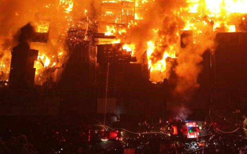 Kebakaran di Kemayoran Jakpus (SinPo.id/Tangkapan layar)